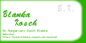 blanka kosch business card